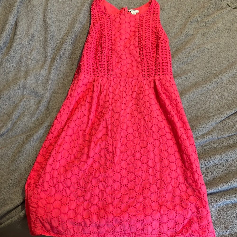 Old Navy size 6 pink eyelet dress